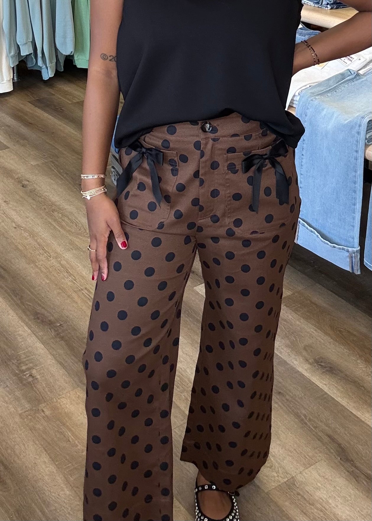Chocolate and Brown Polka Dot Pants