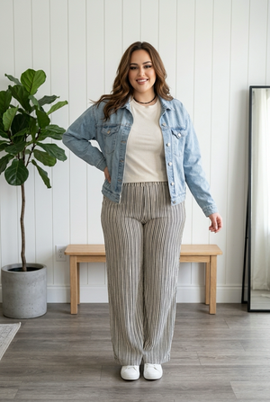 Black Pinstripe Pants