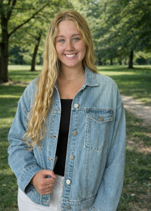 Risen Oversized Denim jacket - B3 Boutique, LLC