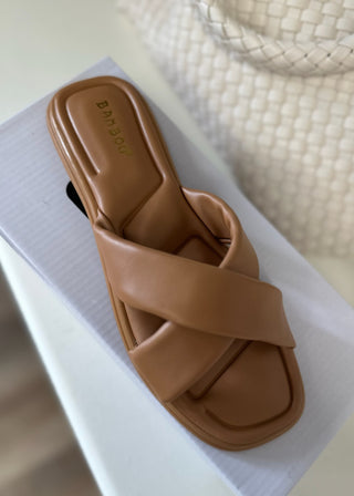 The Sahara Tan Strap Sandal - B3 Boutique, LLC