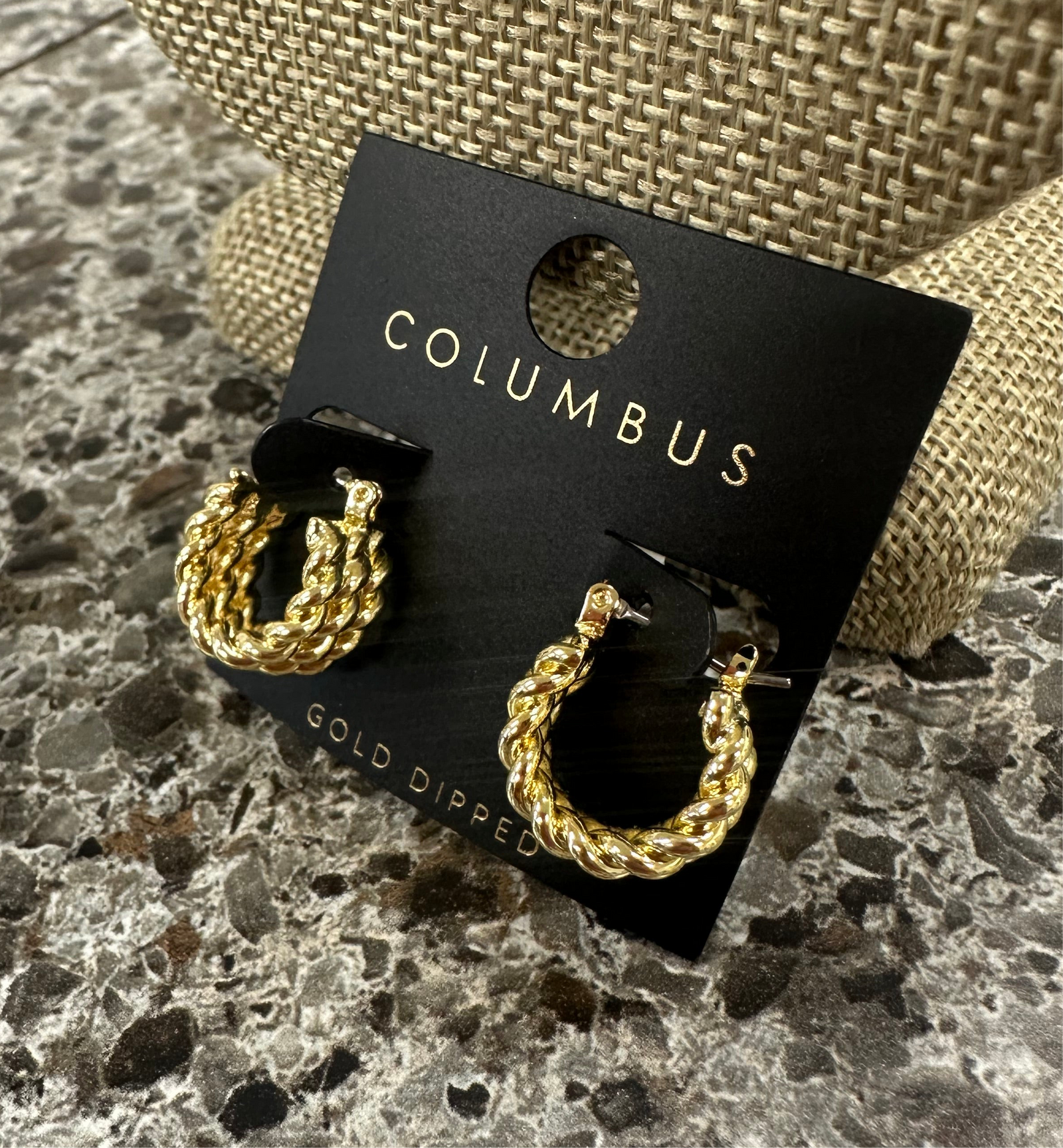 Rope Textured Hoops - B3 Boutique, LLC