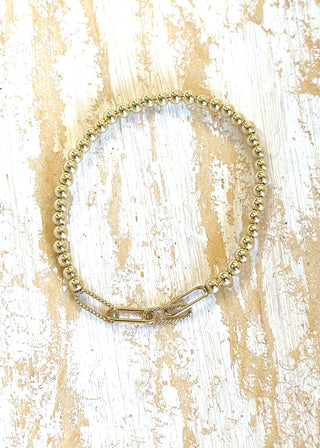 Sophie Paperclip Ball Bead Bracelet - B3 Boutique, LLC
