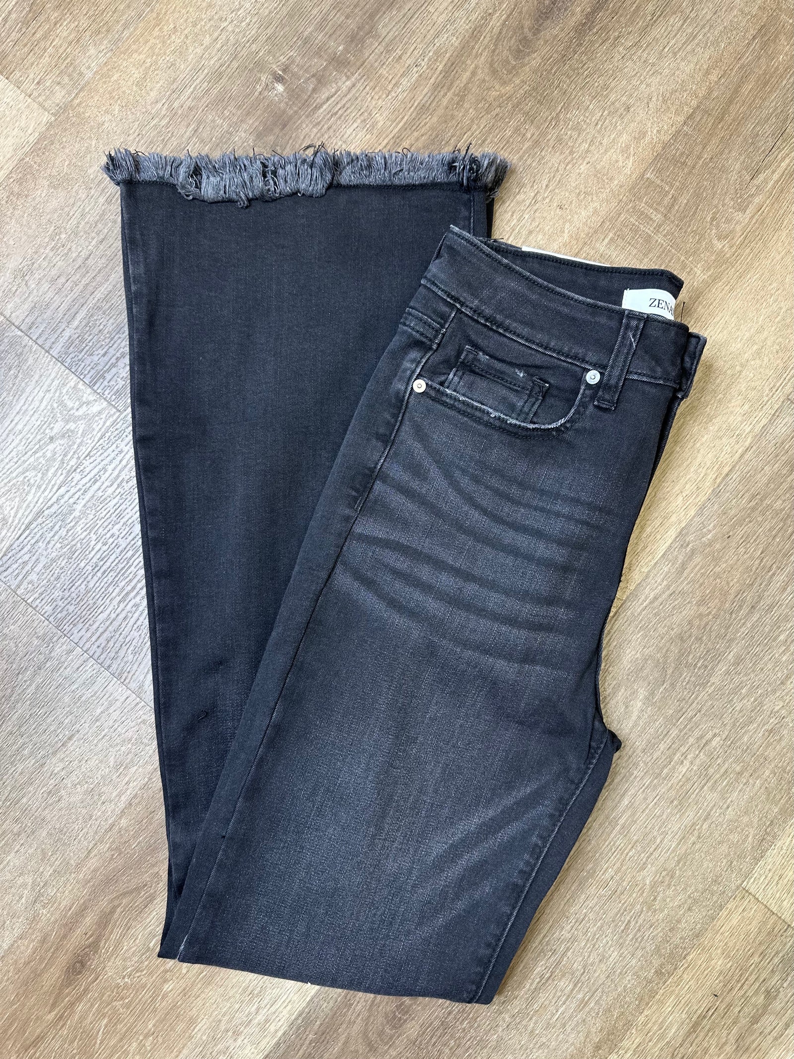 High Rise Black Bell Bottom Jeans - B3 Boutique, LLC