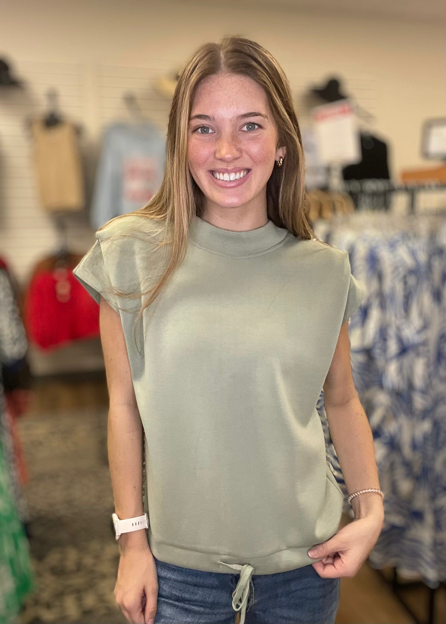 Cap Sleeve Scuba Top - B3 Boutique, LLC