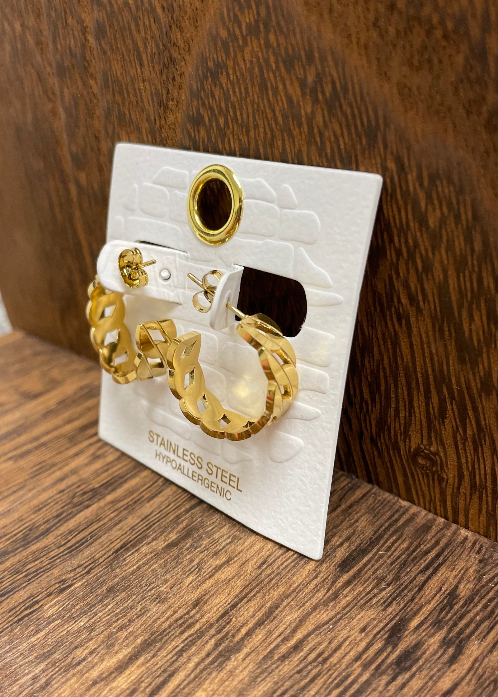 Dia Cut Open Hoops - B3 Boutique, LLC