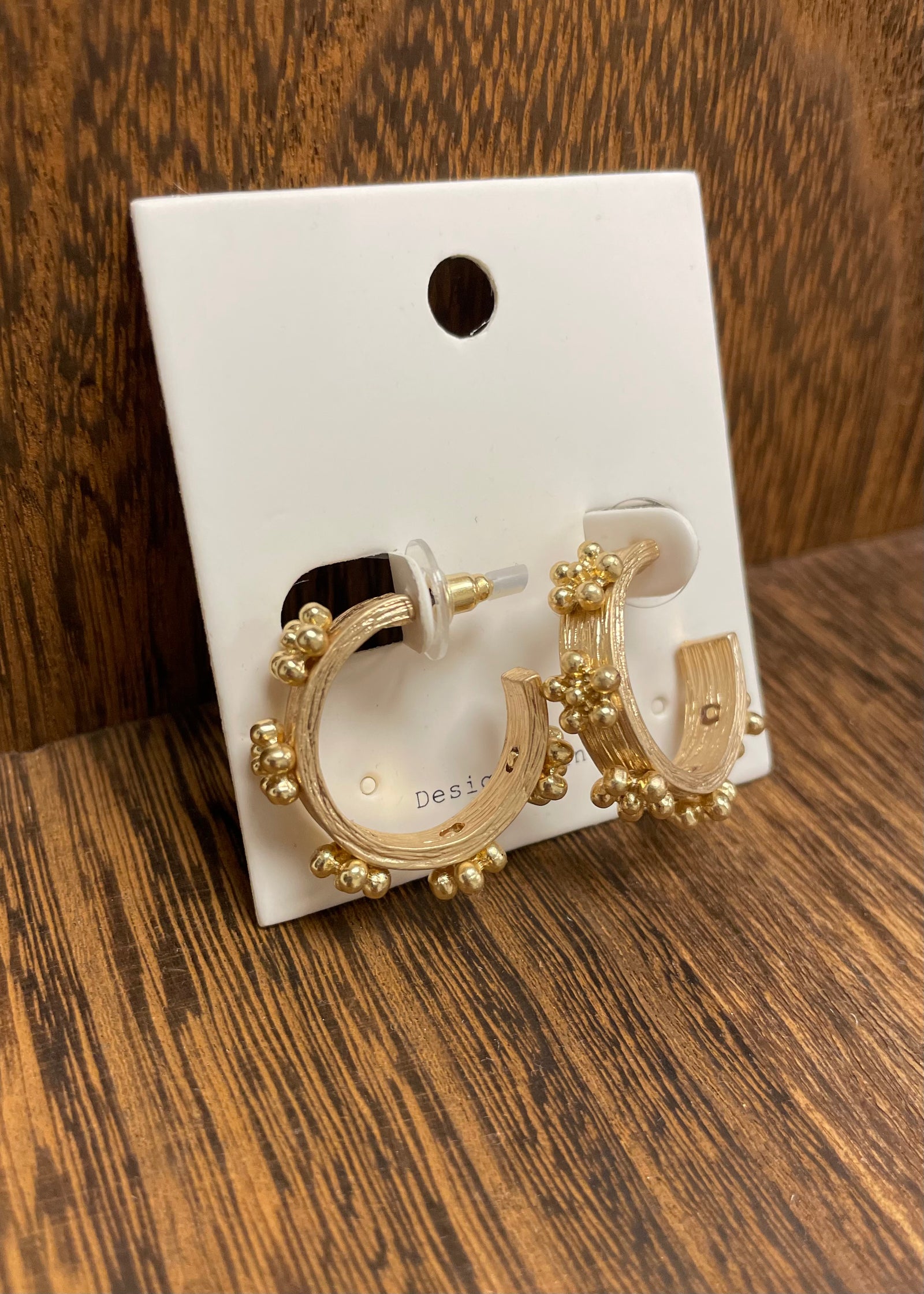 Flower Station Brushed Hoops - B3 Boutique, LLC