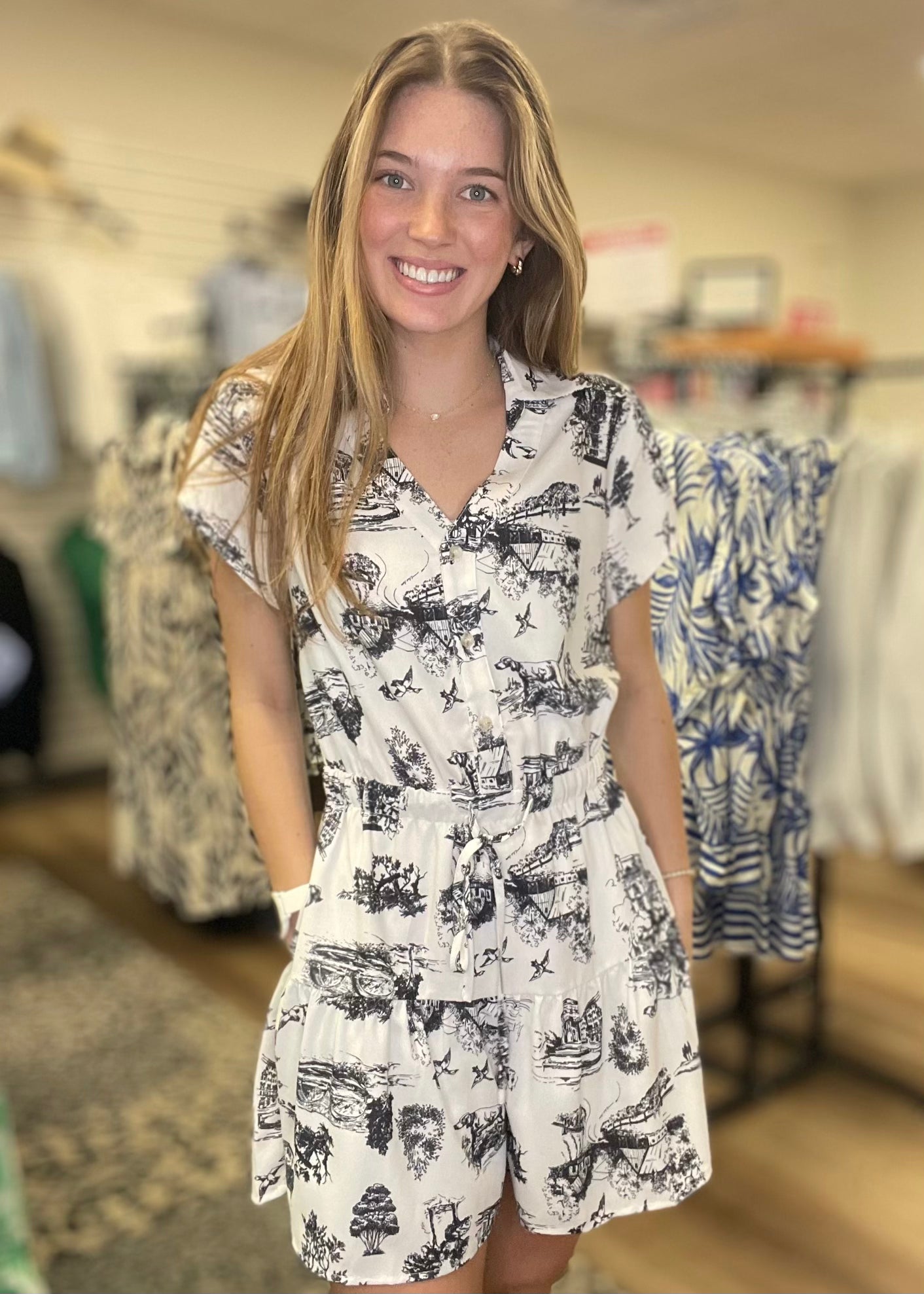 Black Printed Jumpsuit - B3 Boutique, LLC