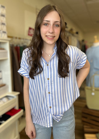 Blue Poppy Top - B3 Boutique, LLC
