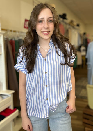 Blue Poppy Top - B3 Boutique, LLC