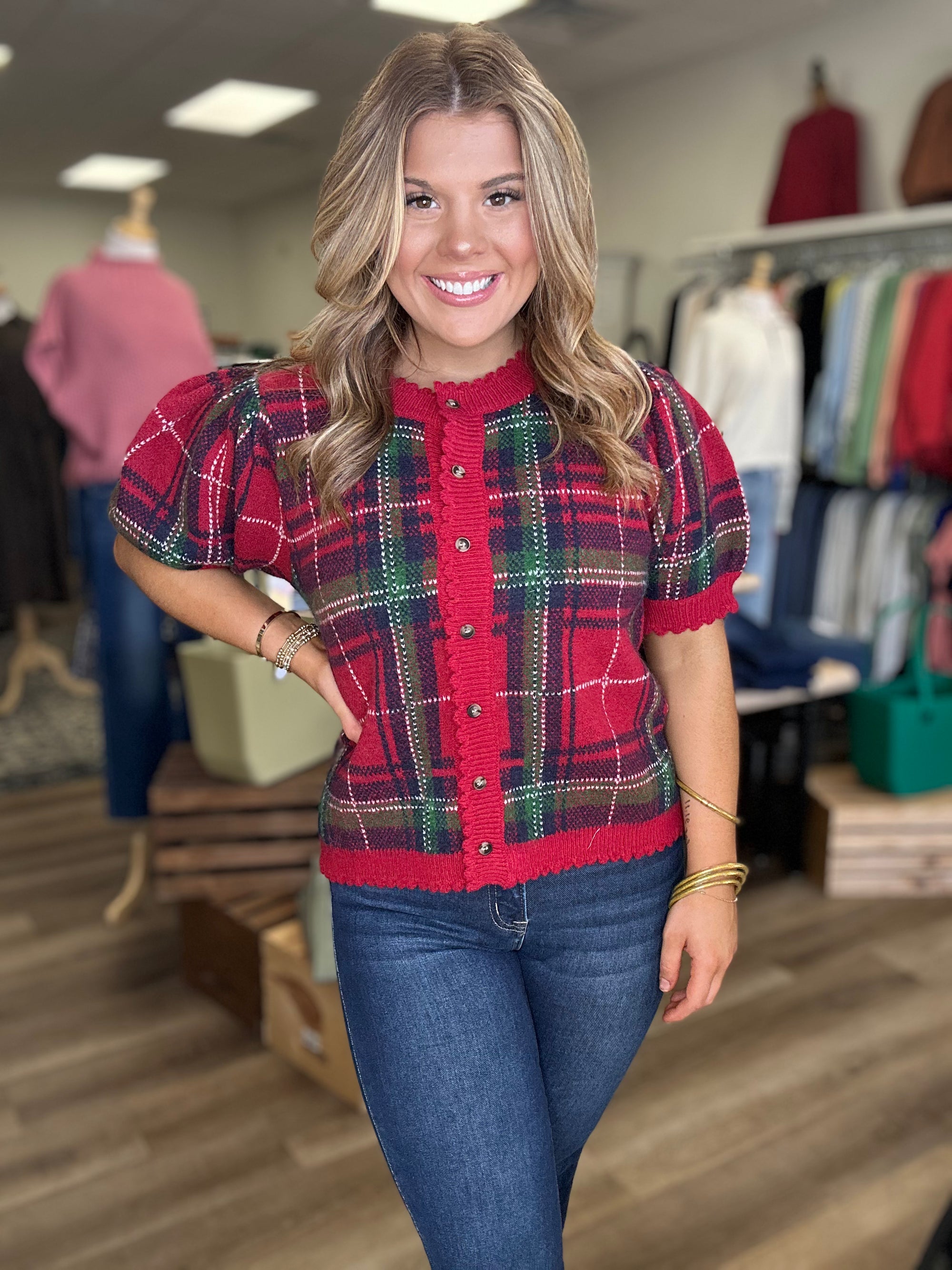 Classy Plaid Sweater