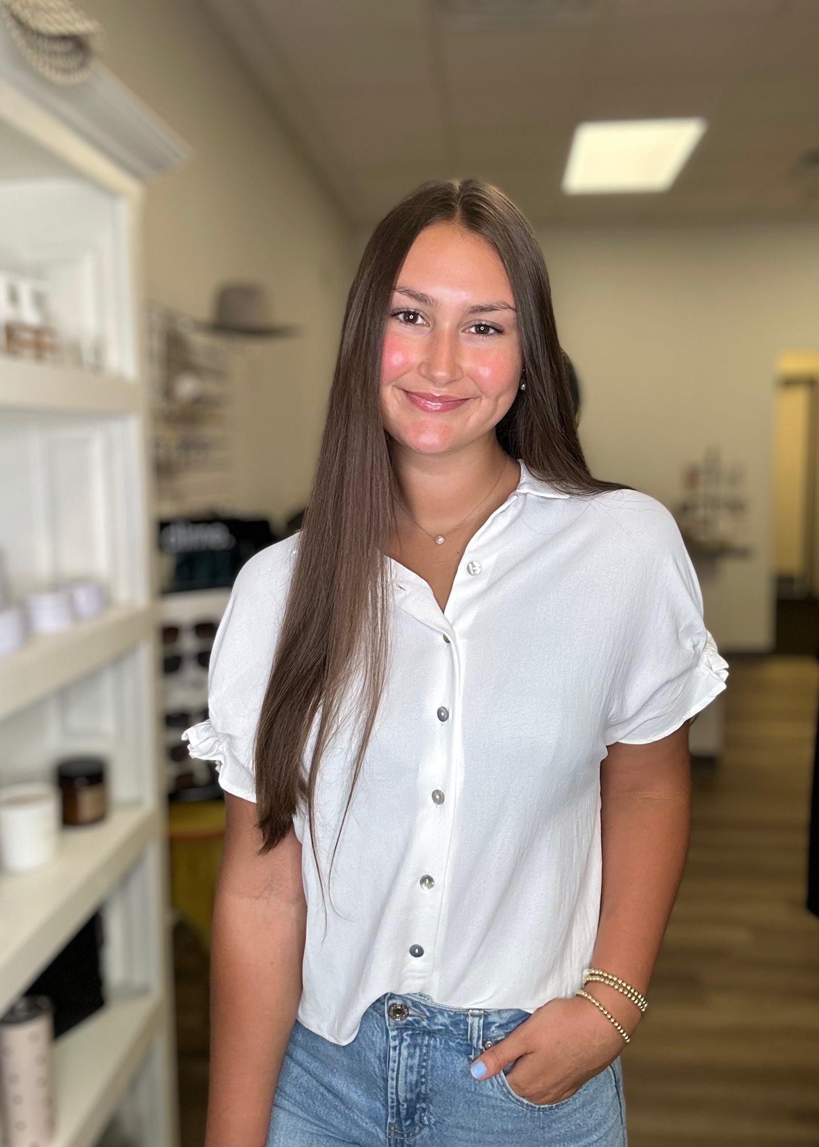 Natalie Off White Top - B3 Boutique, LLC