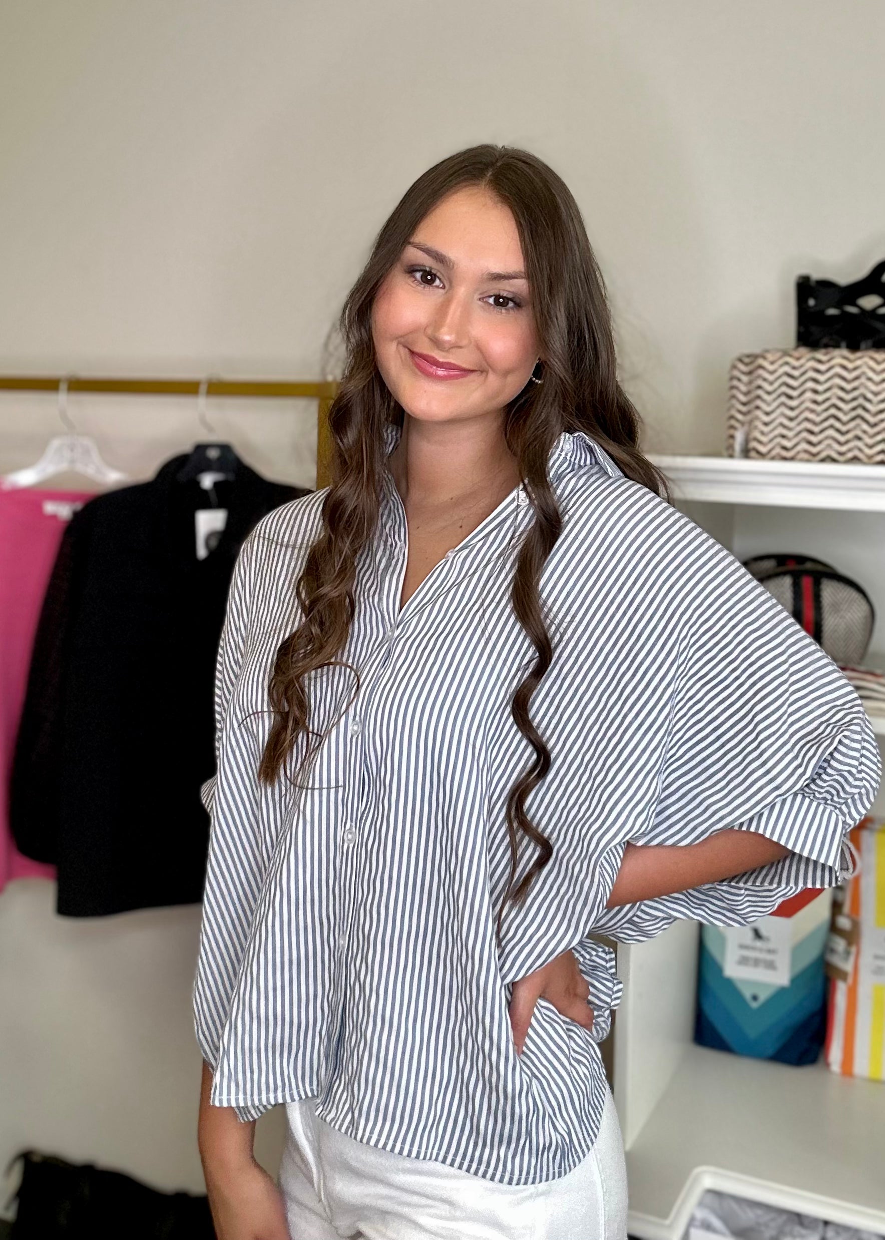 Striped high shop low top