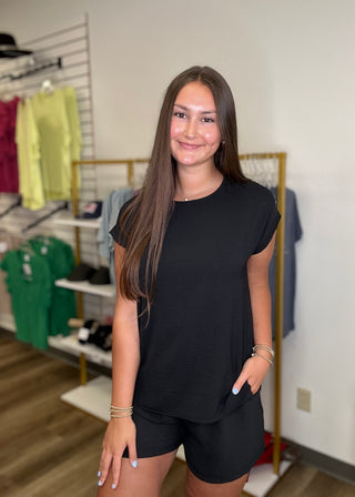 Black Linen Shorts - B3 Boutique, LLC