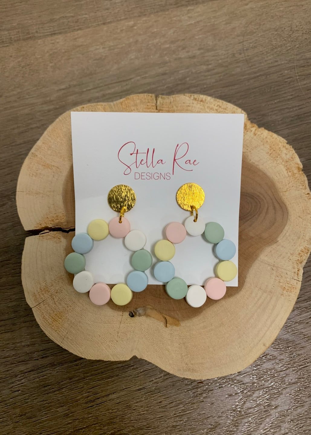 Stella Rae Pastel Polka Dot Clay Earrings - B3 Boutique, LLC
