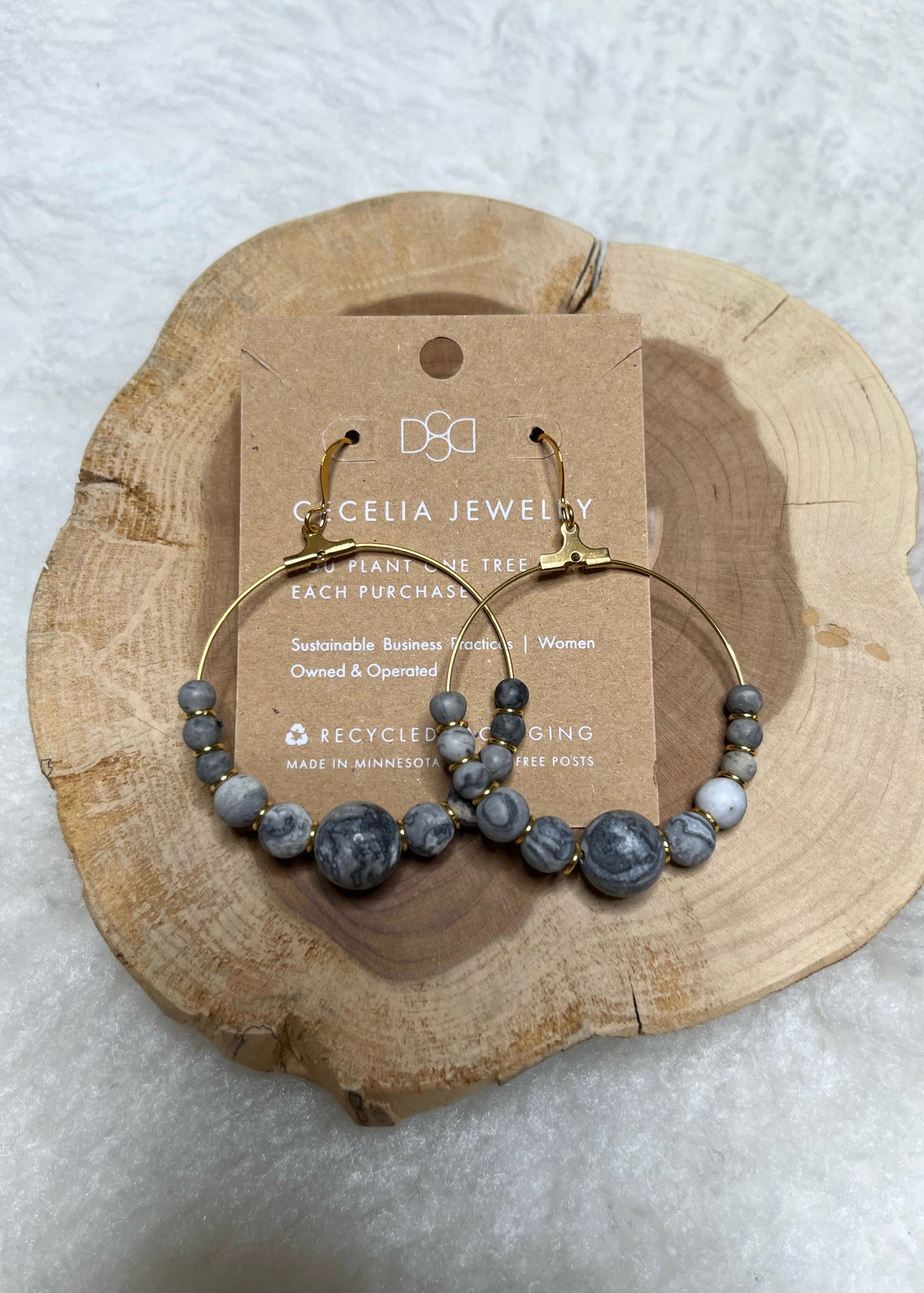 Cecelia Grey Jasper Gemstone - B3 Boutique, LLC