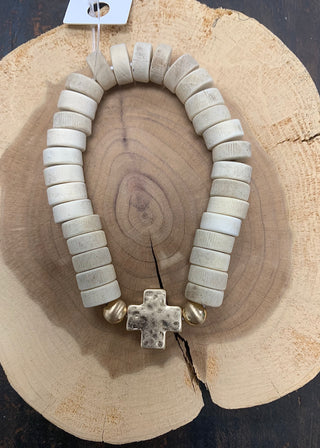 Cross Beaded Bracelet - B3 Boutique, LLC