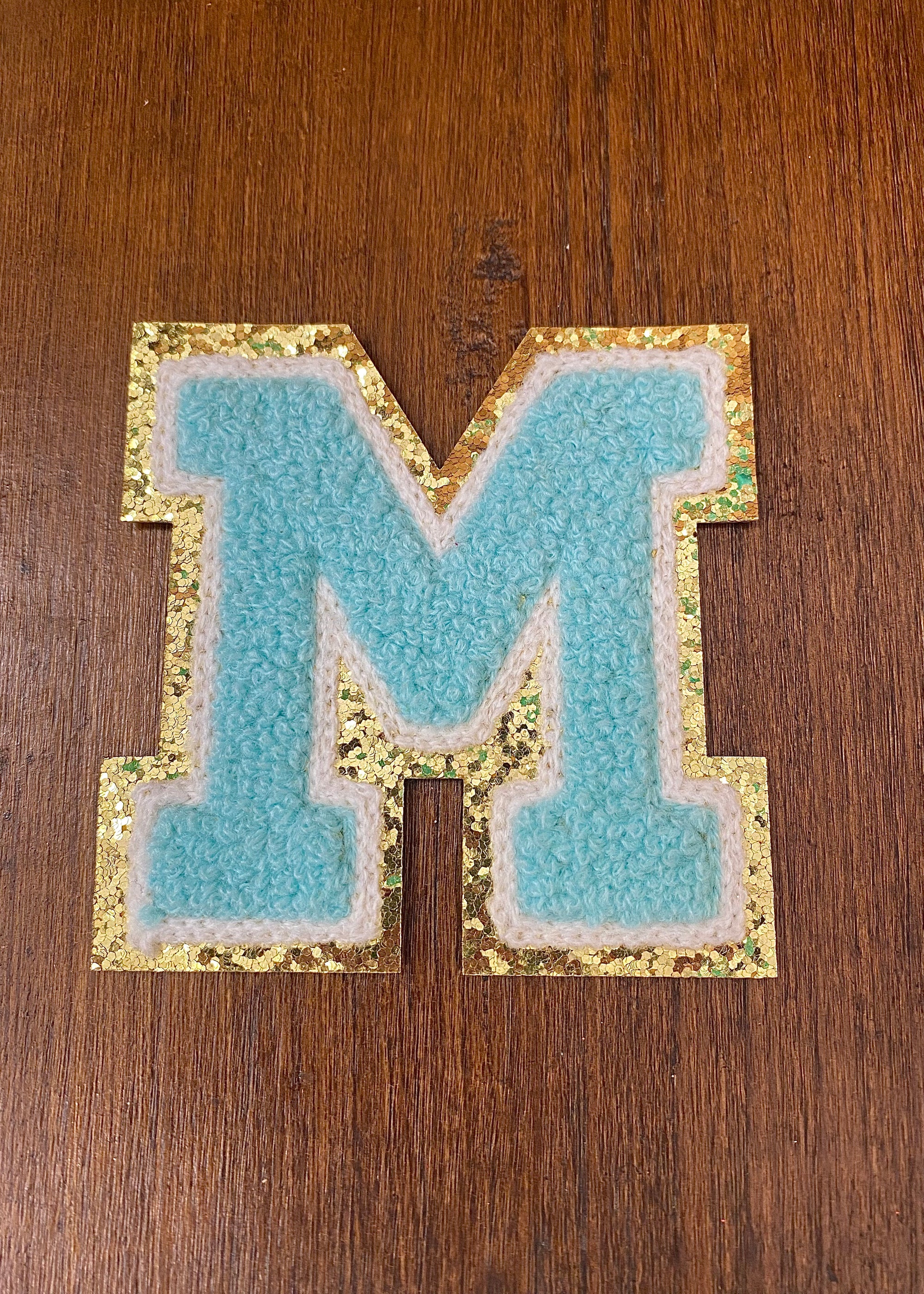 Blue Chenille Glitter Letters - B3 Boutique, LLC