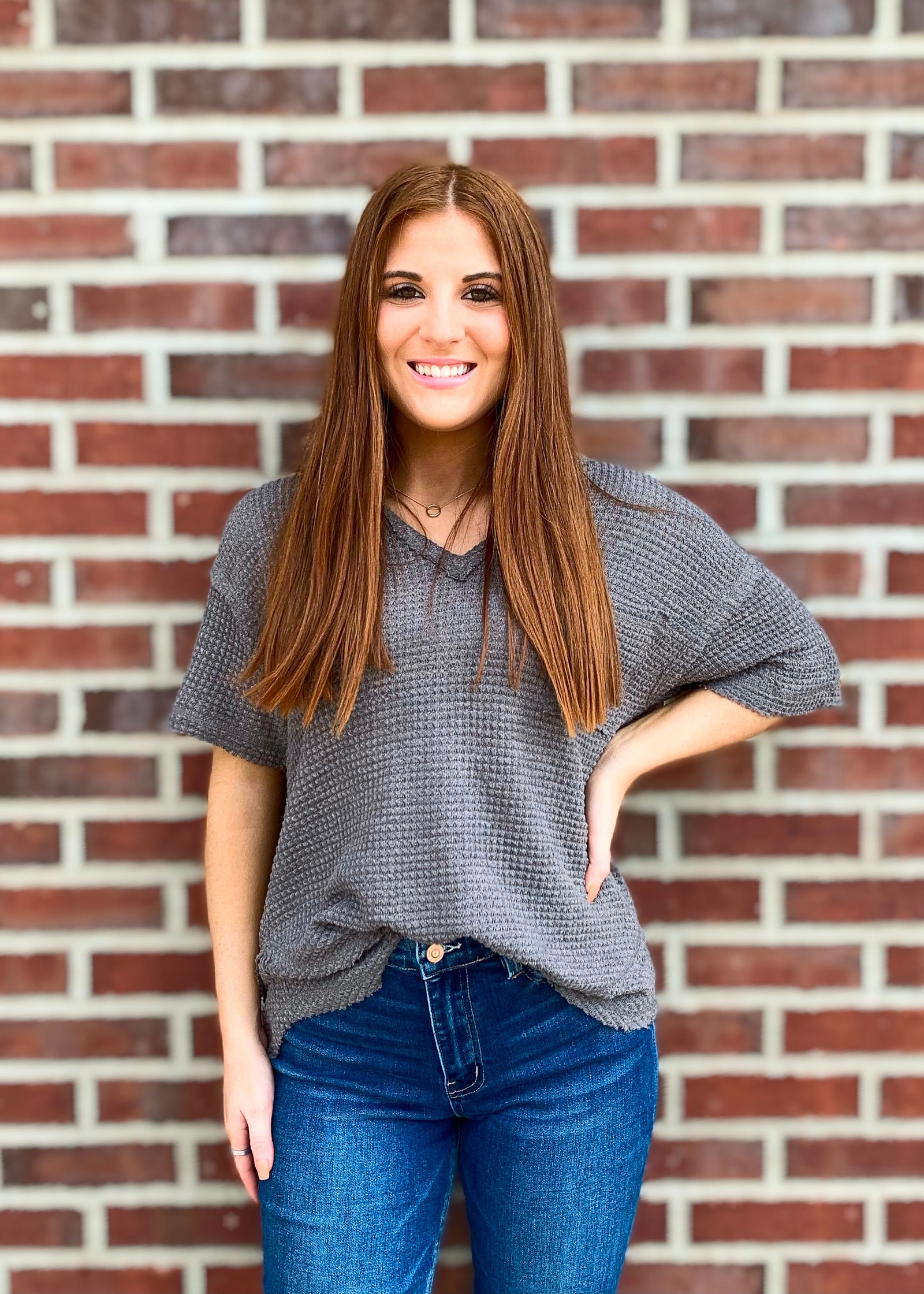 Waffle Knit Top - B3 Boutique, LLC