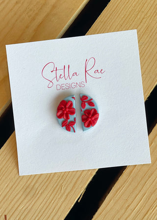 Stella Rae Floral Half Studs - B3 Boutique, LLC
