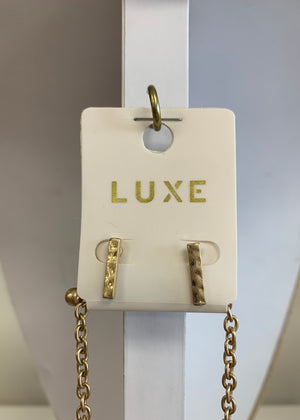 Luxe Gold Necklace and Earring Set - B3 Boutique, LLC