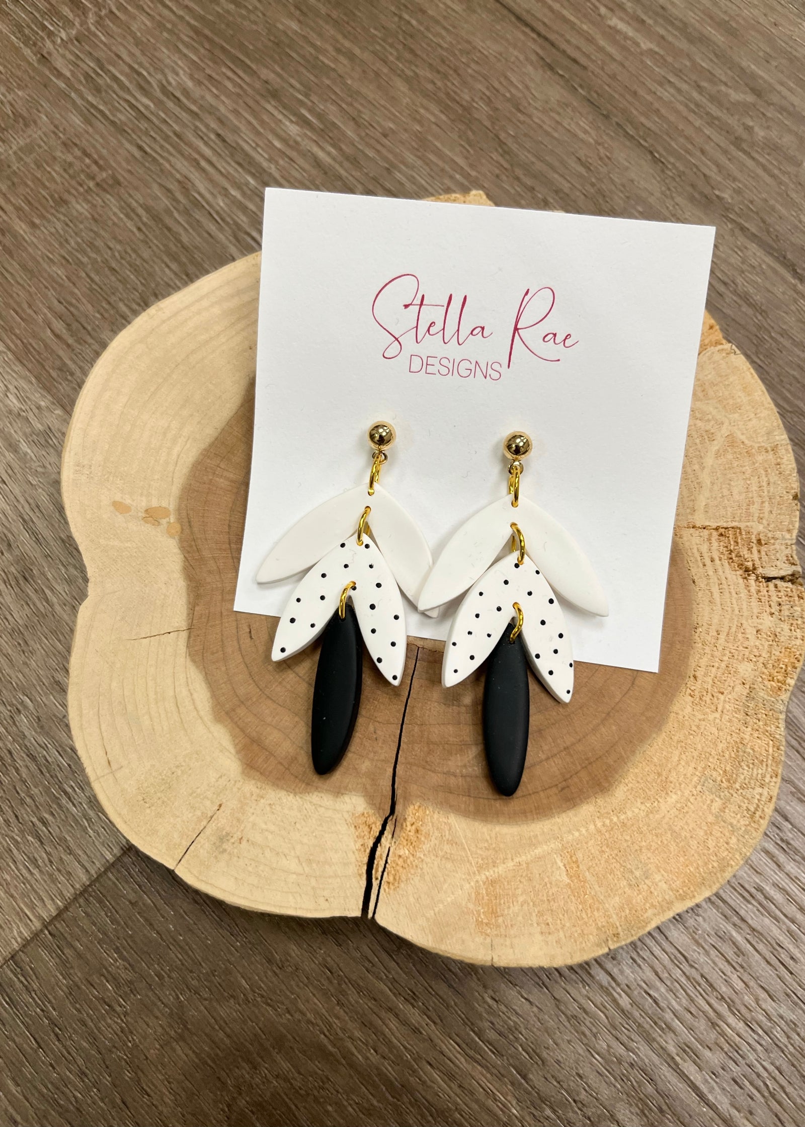 Stella Rae Three Leaf Clay Earring - B3 Boutique, LLC