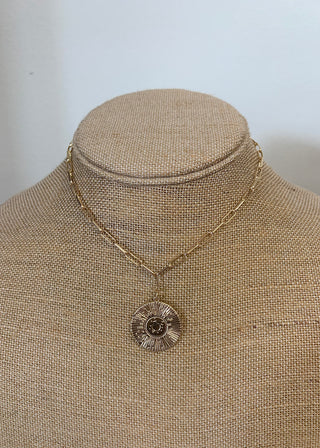 Gold Sun Pendant Necklace - B3 Boutique, LLC