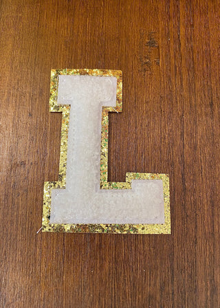 White Chenille Glitter Letters - B3 Boutique, LLC