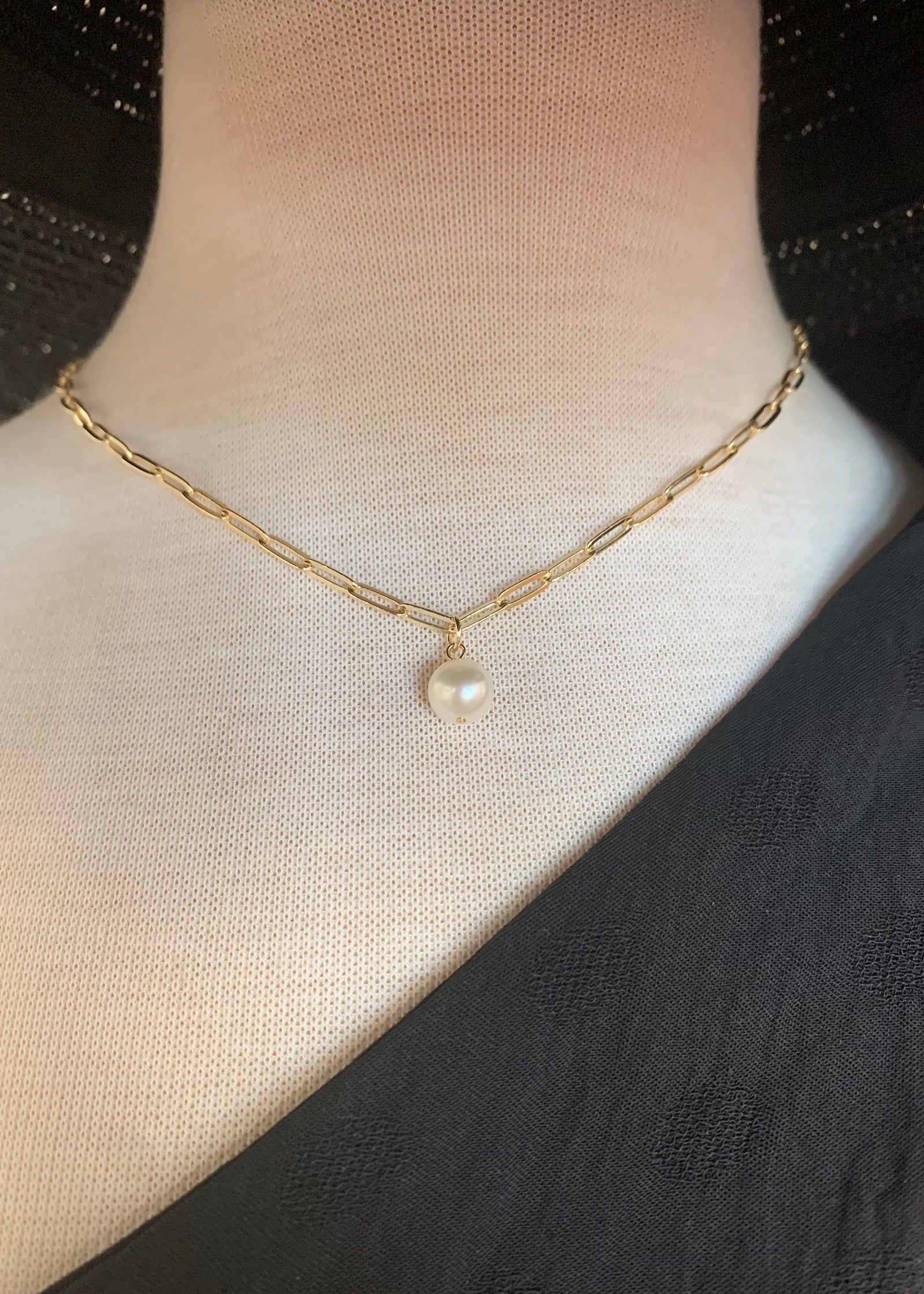 Gold Pearl Choker - B3 Boutique, LLC