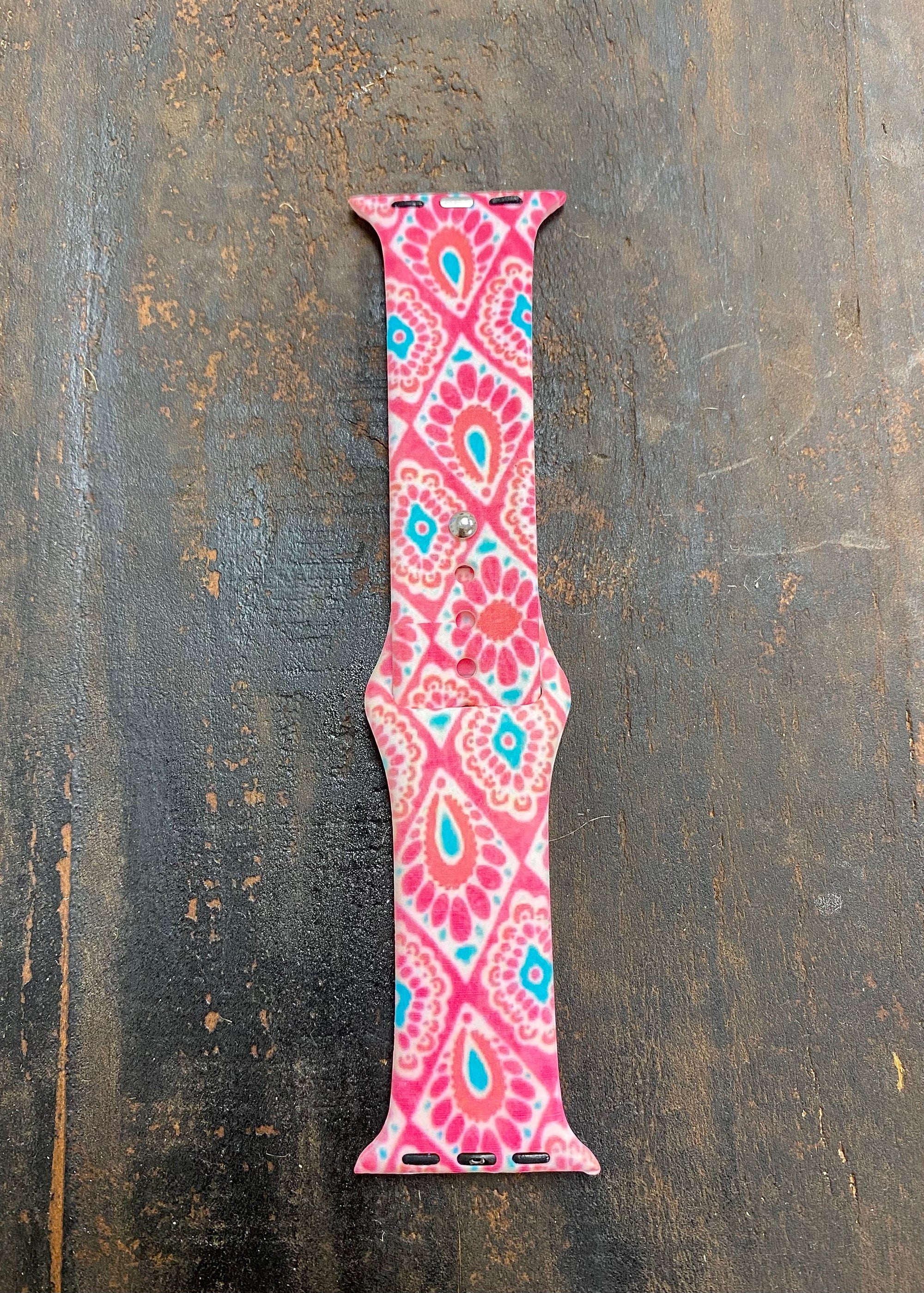 Pink/teal Apple Watch Band - B3 Boutique, LLC