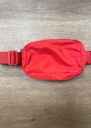 Red Cross Body Nylon Belt Bag - B3 Boutique, LLC