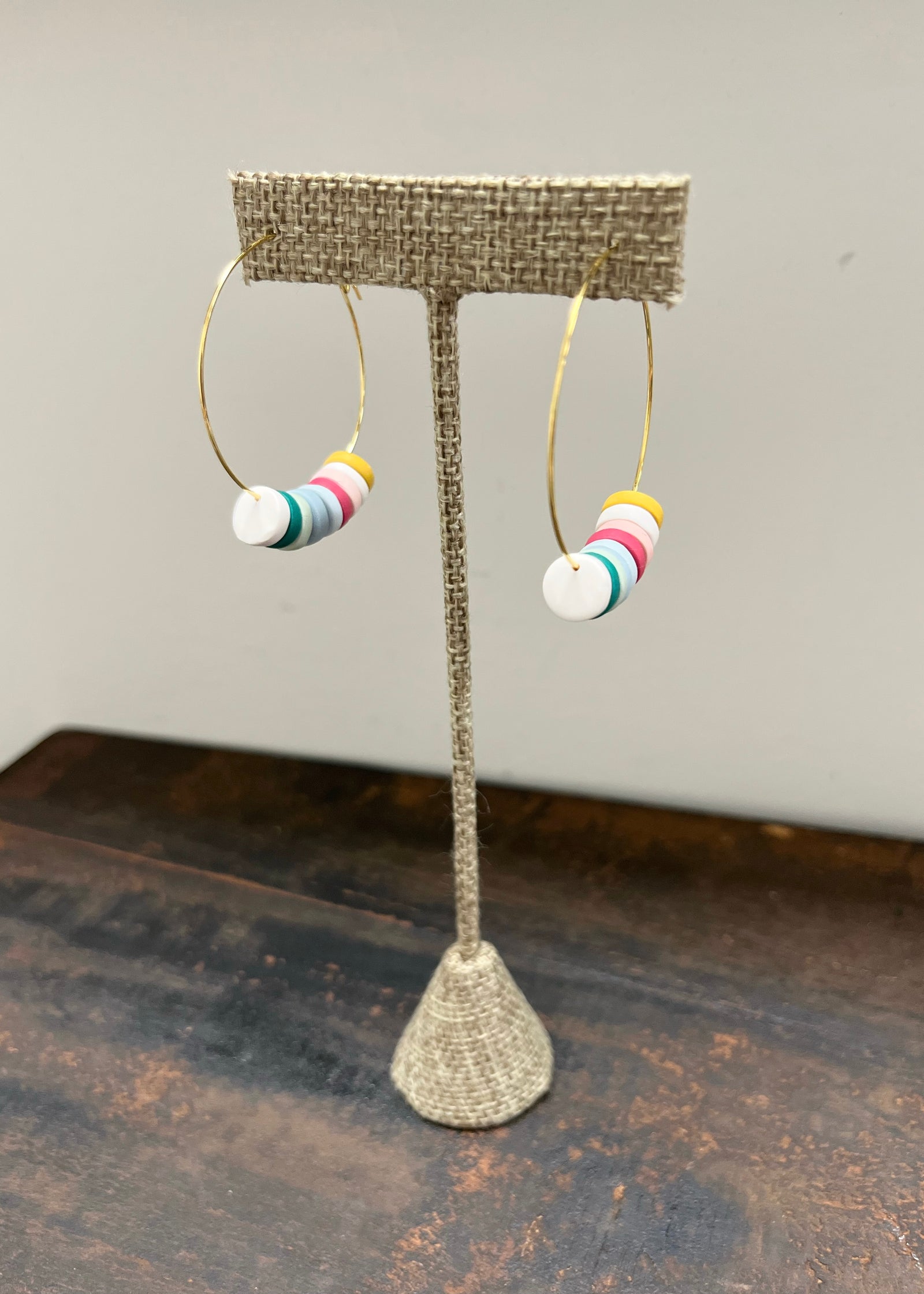 Stella Rae Clay Dot Hoop Earrings - B3 Boutique, LLC
