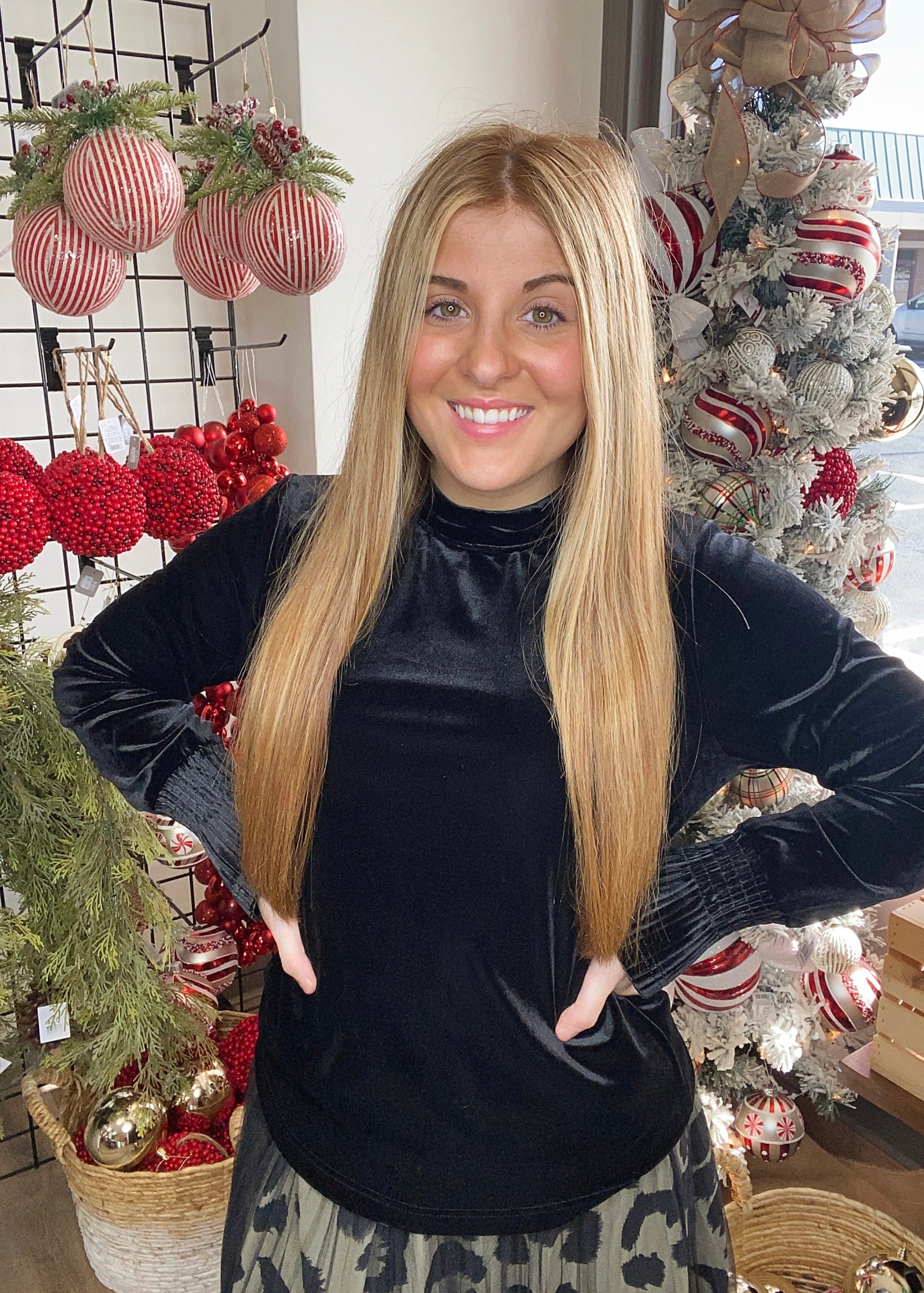 Vivid Velvet Top - B3 Boutique, LLC