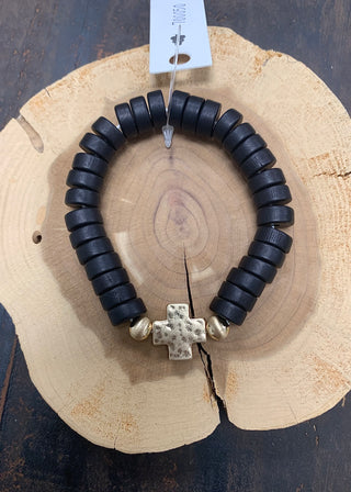 Cross Beaded Bracelet - B3 Boutique, LLC