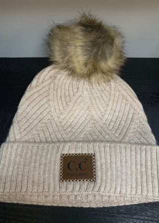 CC Beanie Diagonal Stripe - B3 Boutique, LLC