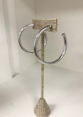 Large Silver Hoops - B3 Boutique, LLC
